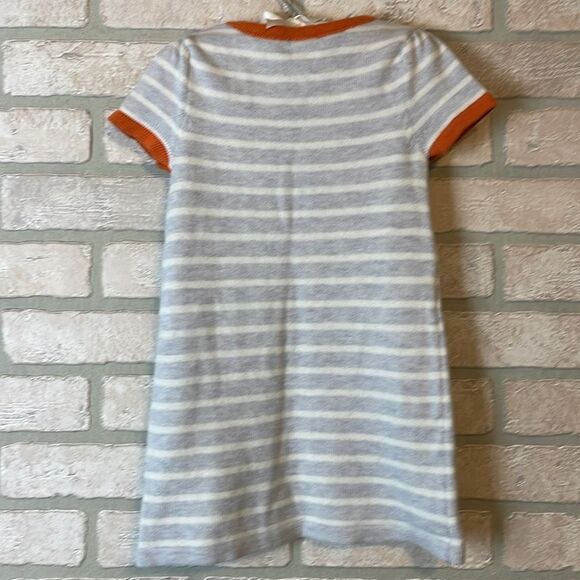 Gymboree Pumpkin Sweater Dress Gray Stripes size 4 fall autumn Halloween - Picture 3 of 4